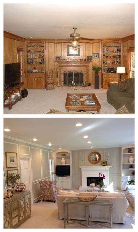 hgtv wood & metal & turquoise house|Wood Paneling: Before and After .